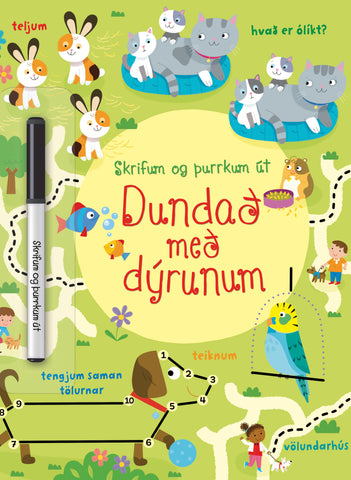 Skrifum og þurrkum út - Dundað með dýrunum